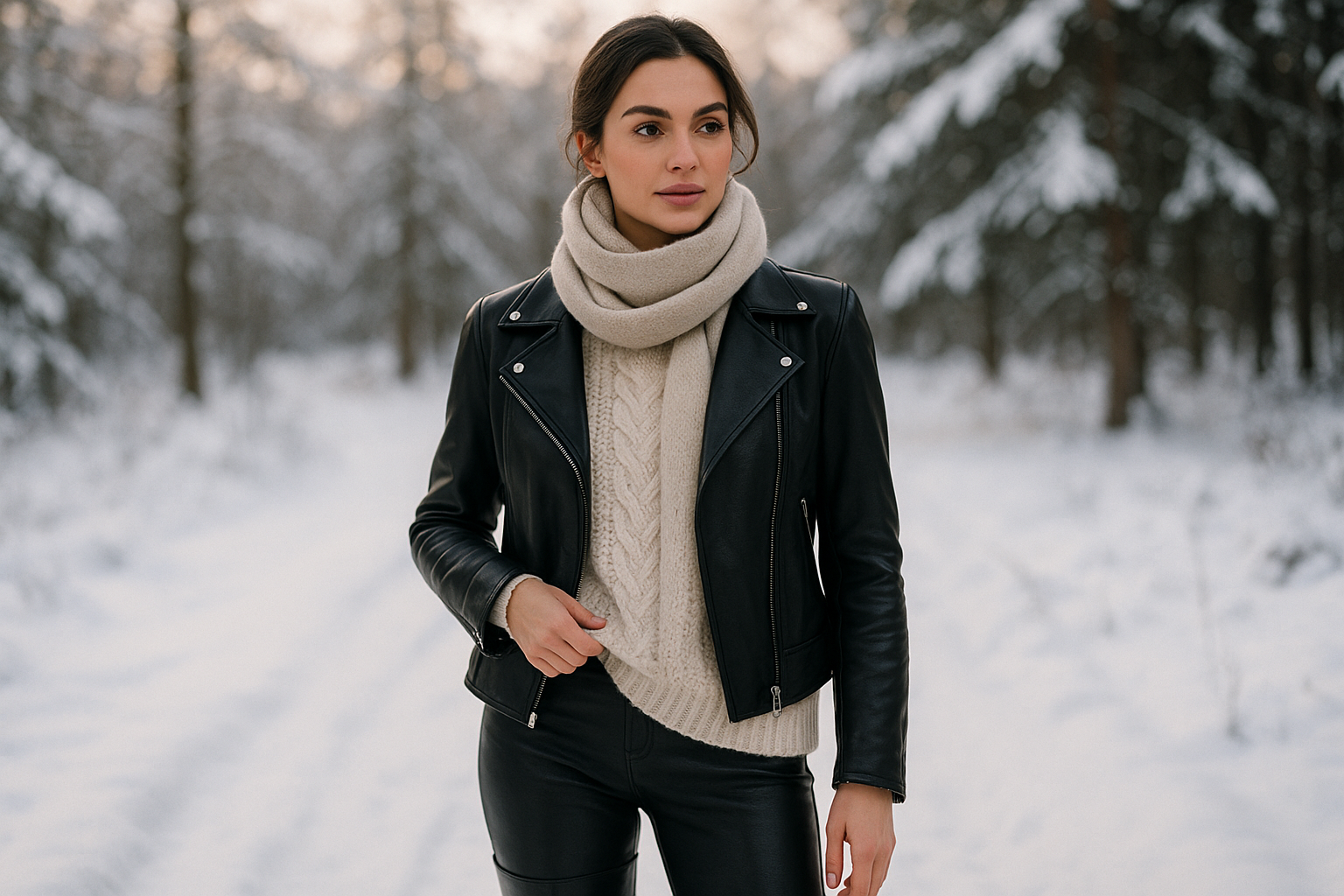 Women’s Leather Jackets for Winter Layering